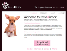 Tablet Screenshot of paws4peace.com
